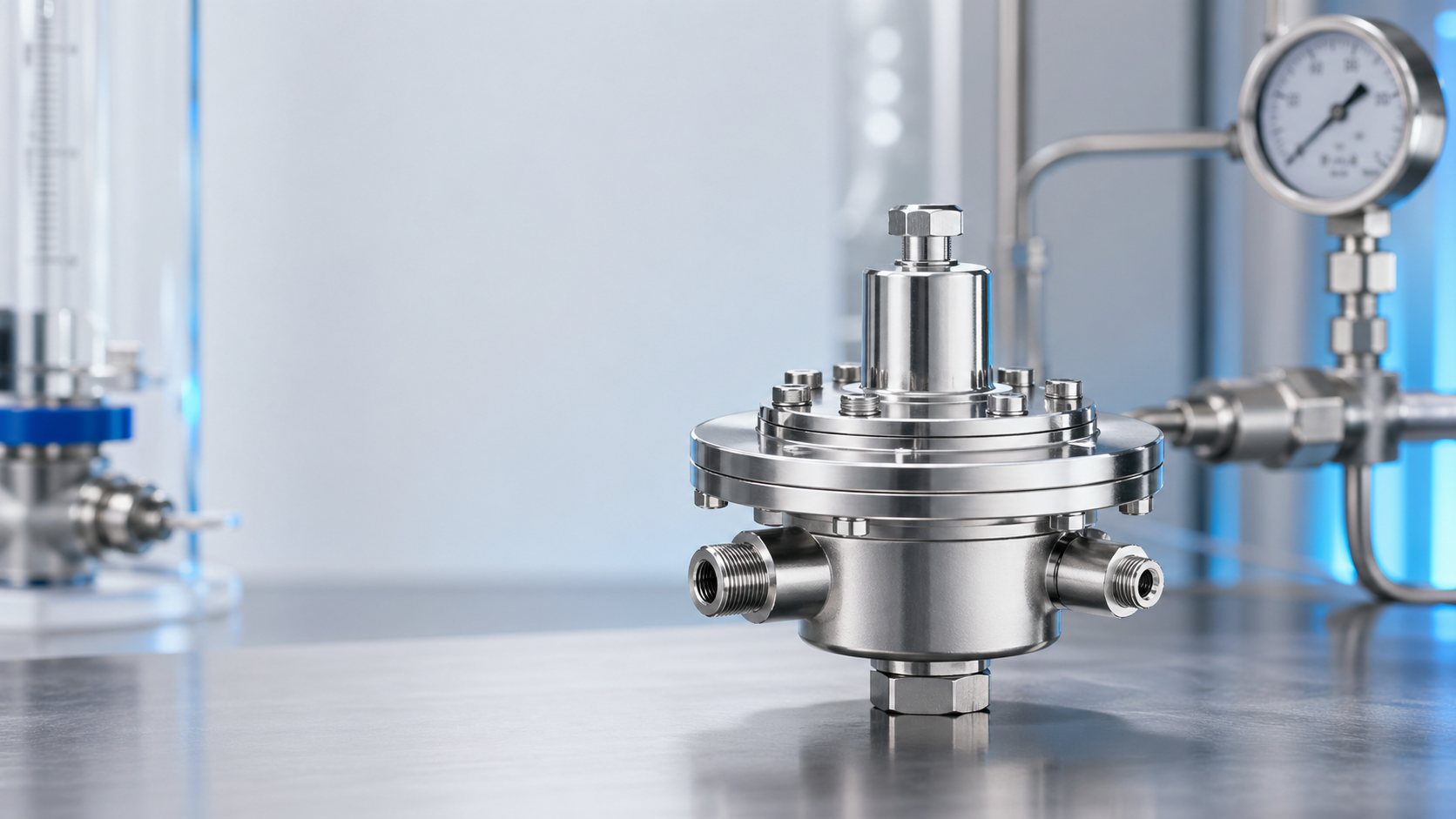 Precision stainless steel back pressure regulator valve